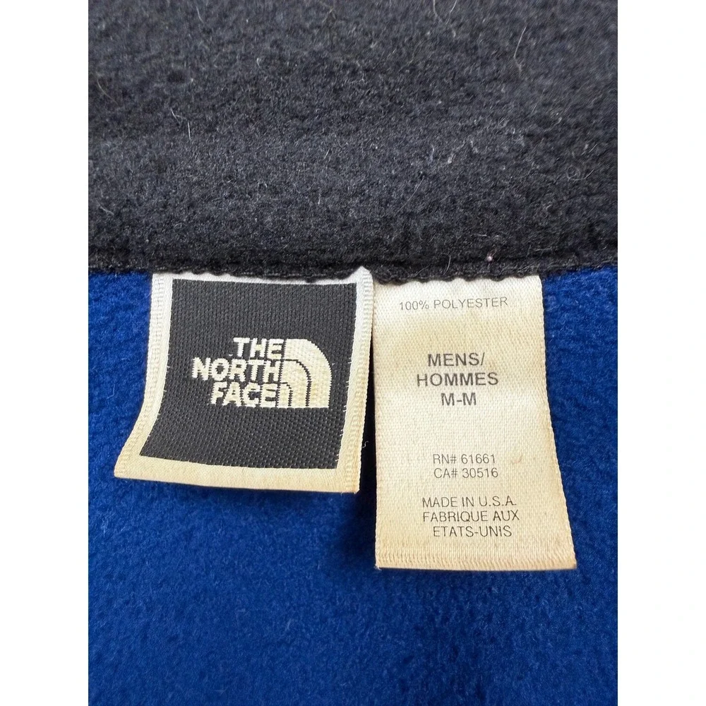 The North Face Fleece Polartec Vest‎ Royal Blue Full Zip Men M Outdoor Layer USA
